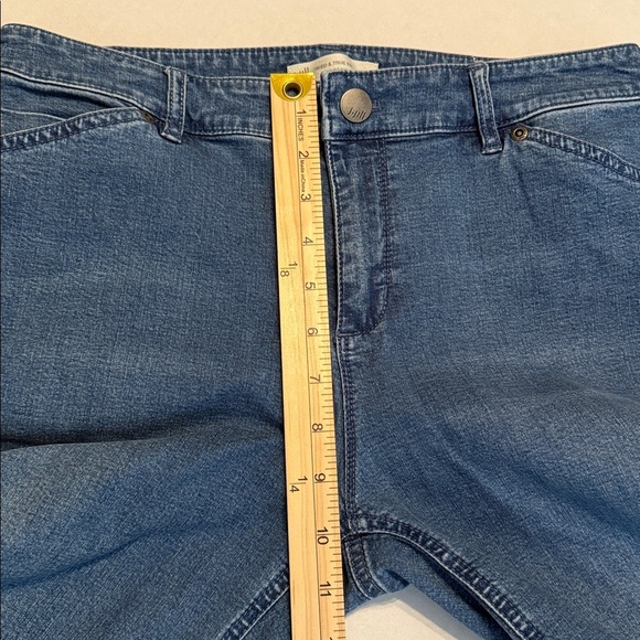 J.Jill Petite Tried and True Blue Straight Slim Leg Mid Rise Denim Jeans Size 8P - Picture 5 of 11
